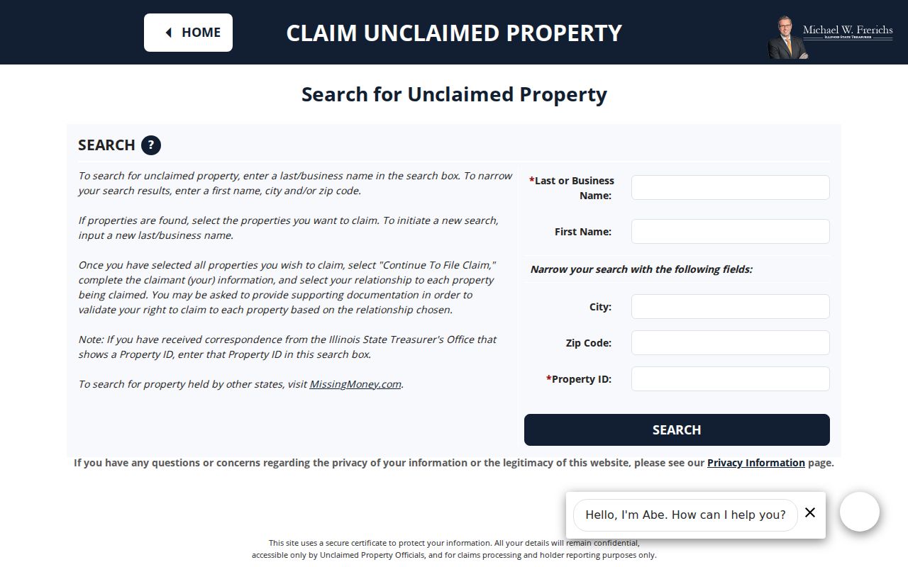 Illinois I-Cash name and ZIP fields used as a supplemental Oswego lookup